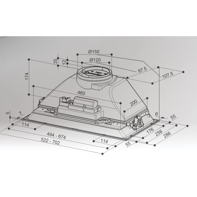 FABER Inka Smart HC X A70 Páraelszívó Inox
