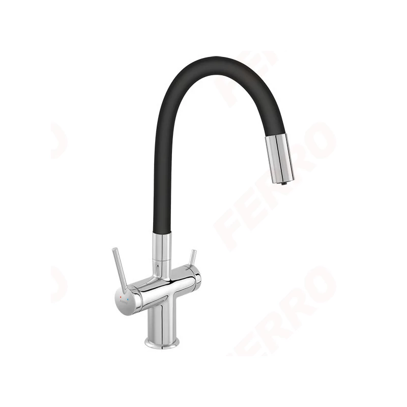 Ferro BFT41B Filtrata álló csaptelep flexibilis kifolyócsővel szűrt vízhez fekete 1387