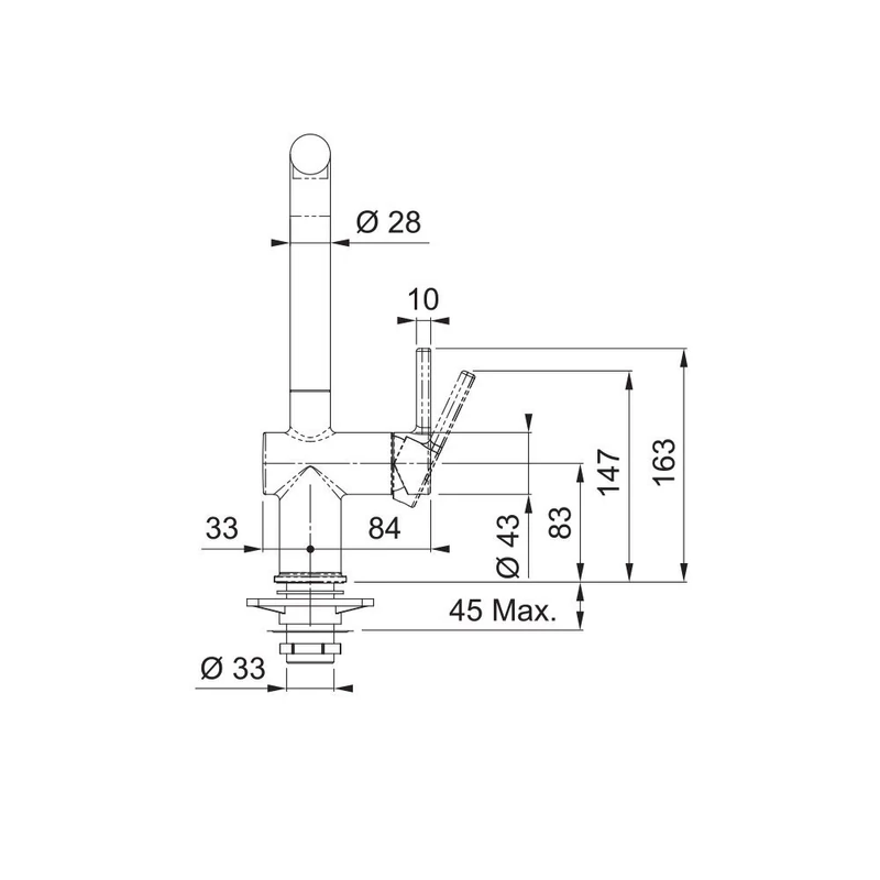 Franke Active L Doccia Fragranit csaptelep matt fekete 115.0653.382