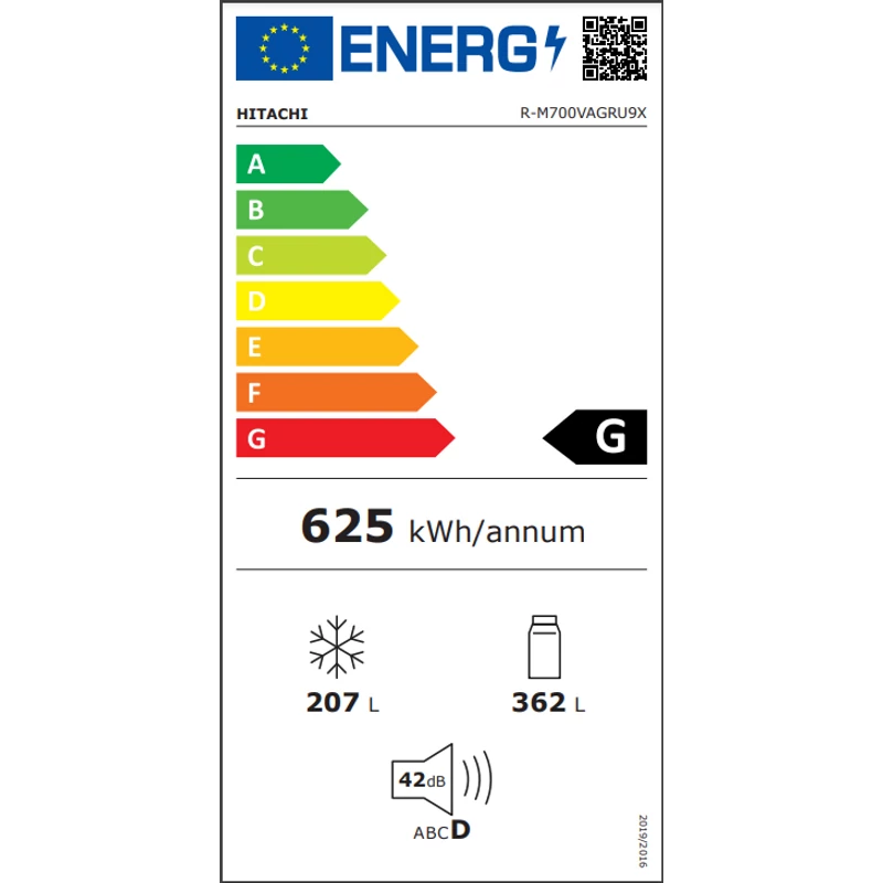 HITACHI M700VAGRU9X-2.GBZ SIDE-BY-SIDE HŰTŐ ÉS FAGYASZTÓ VÁKUM FIÓKKAL