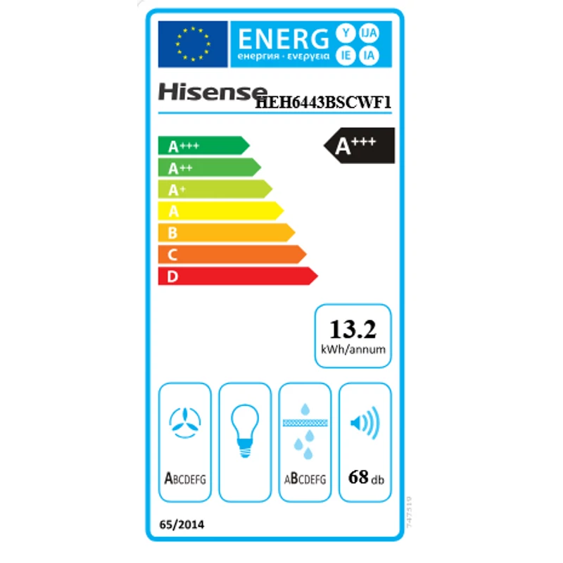 Hisense HEH6443BSCWF1 beépíthető indukciós főzőlap páraelszívóval 60cm
