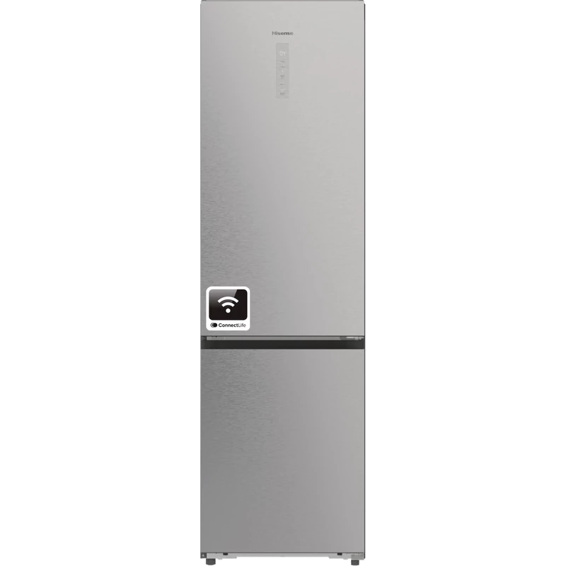 Hisense RB5P410SACC alulfagyasztós hűtőszekrény 203x60x66cm inox