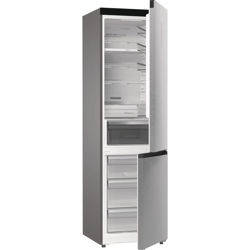 Hisense RB5P410SACC alulfagyasztós hűtőszekrény 203x60x66cm inox