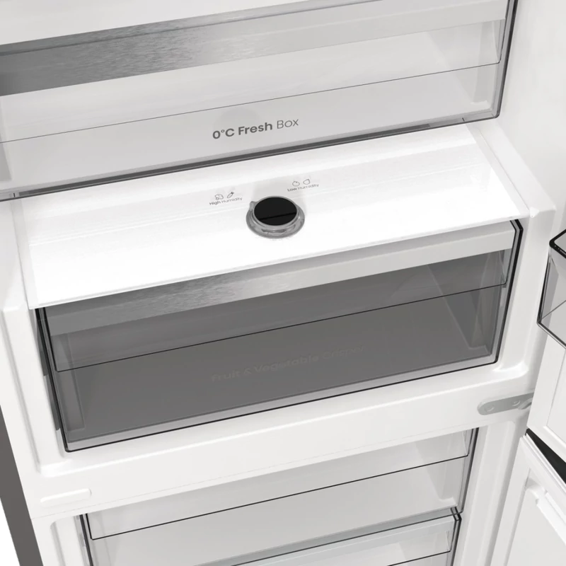 Hisense RB5P410SACC alulfagyasztós hűtőszekrény 203x60x66cm inox
