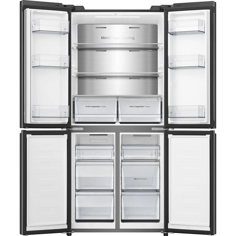 Hisense RQ5P470SAFD négyajtós hűtőszekrény fekete