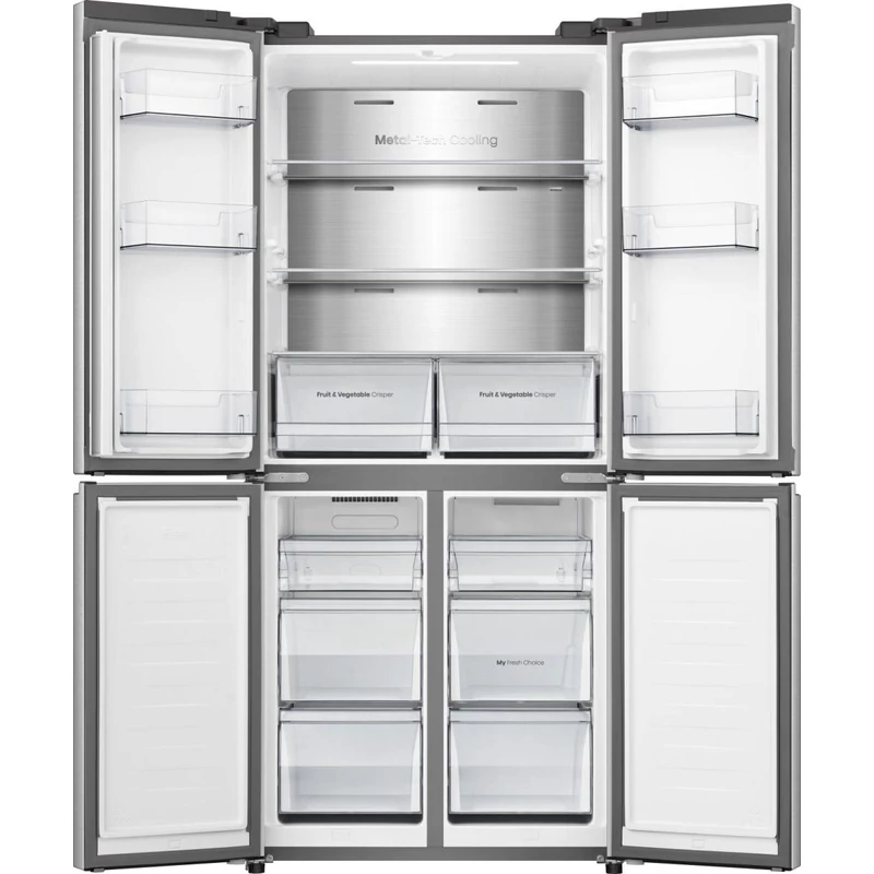 Hisense RQ5P470SAID négyajtós hűtőszekrény inox