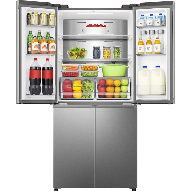 Hisense RQ5P470SAID négyajtós hűtőszekrény inox