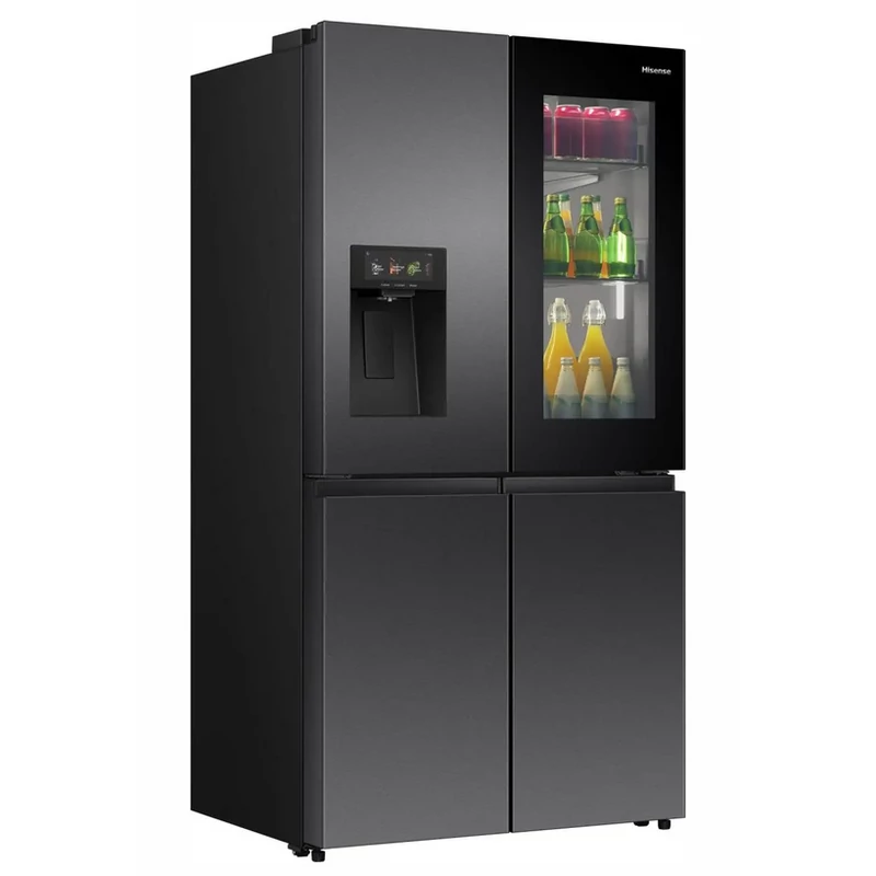 Hisense RQ600P7SKE MultiDoor hűtőszekrény PureViewDoor Víz-, jégkocka és törtjég készítés fekete