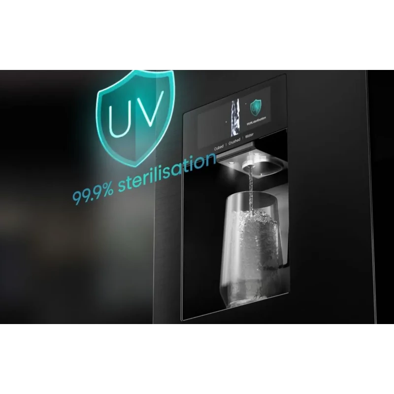 Hisense RQ600P7SKE MultiDoor hűtőszekrény PureViewDoor Víz-, jégkocka és törtjég készítés fekete