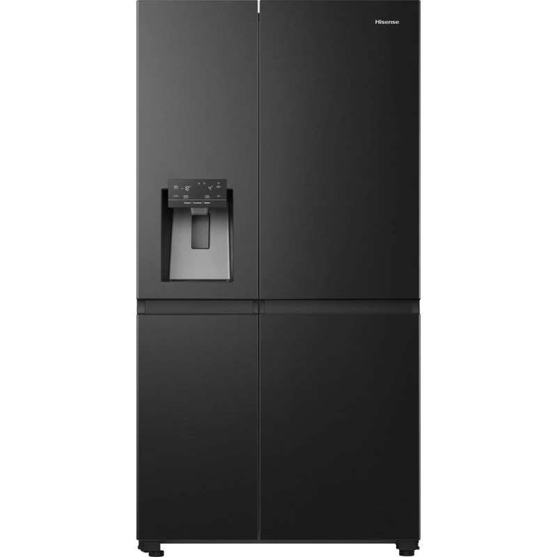Hisense RS818N4TFE side by side hűtőszekrény fekete E osztály