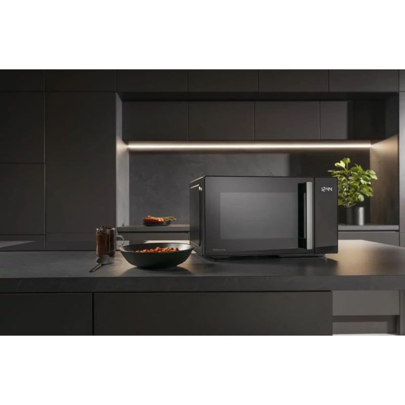 Hisense H23MOBS4HI szabadonálló mikrohullámú sütő InverTech technológia fekete 23L