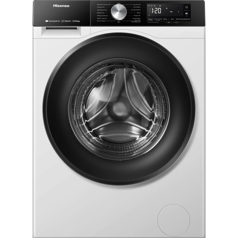 Hisense WD3S1043BW3 előltöltős mosó-szárítógép 10,5/6kg