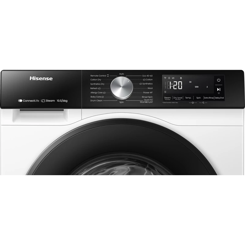 Hisense WD3S1043BW3 előltöltős mosó-szárítógép 10,5/6kg