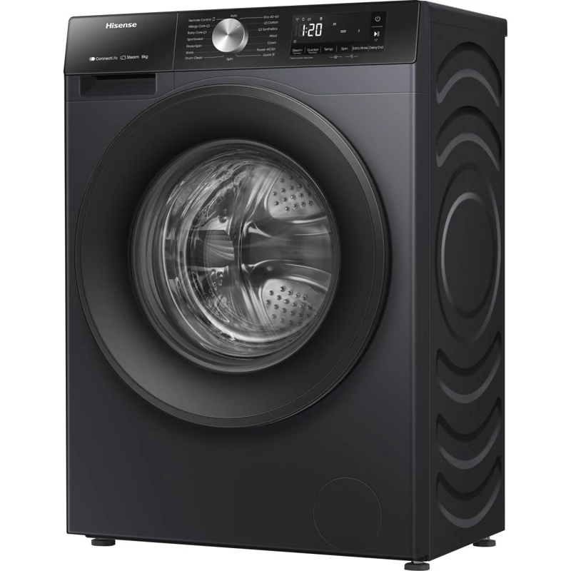 Hisense WF3S8043BB3 elöltöltős mosógép 8kg 54cm mély fekete