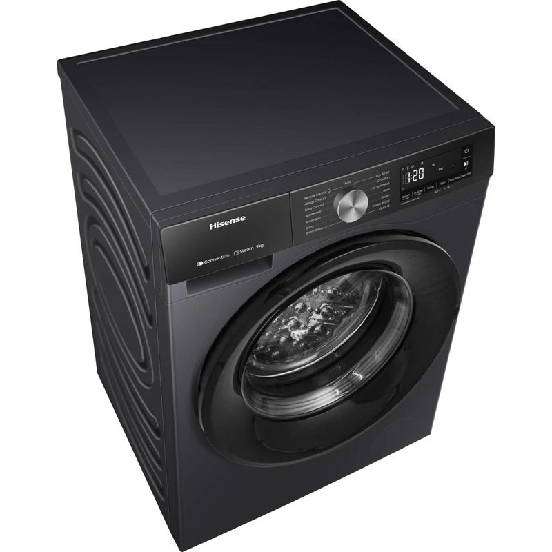 Hisense WF3S9043BB3 elöltöltős mosógép 9kg 54cm mély fekete