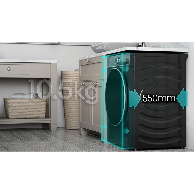 Hisense WF5i1045BBQ előltöltős mosógép 10,5kg fekete