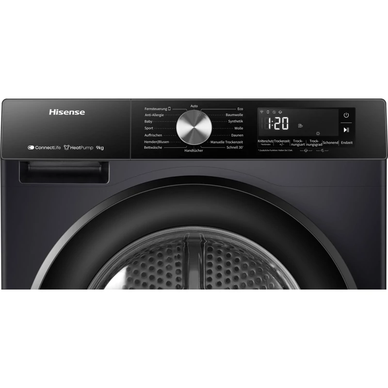 Hisense DH3S902BB3 hőszivattyús szárítógép 9kg fekete