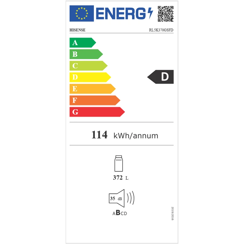 Hisense RL5K370GSFD egyajtós szabadonálló hűtő fekete
