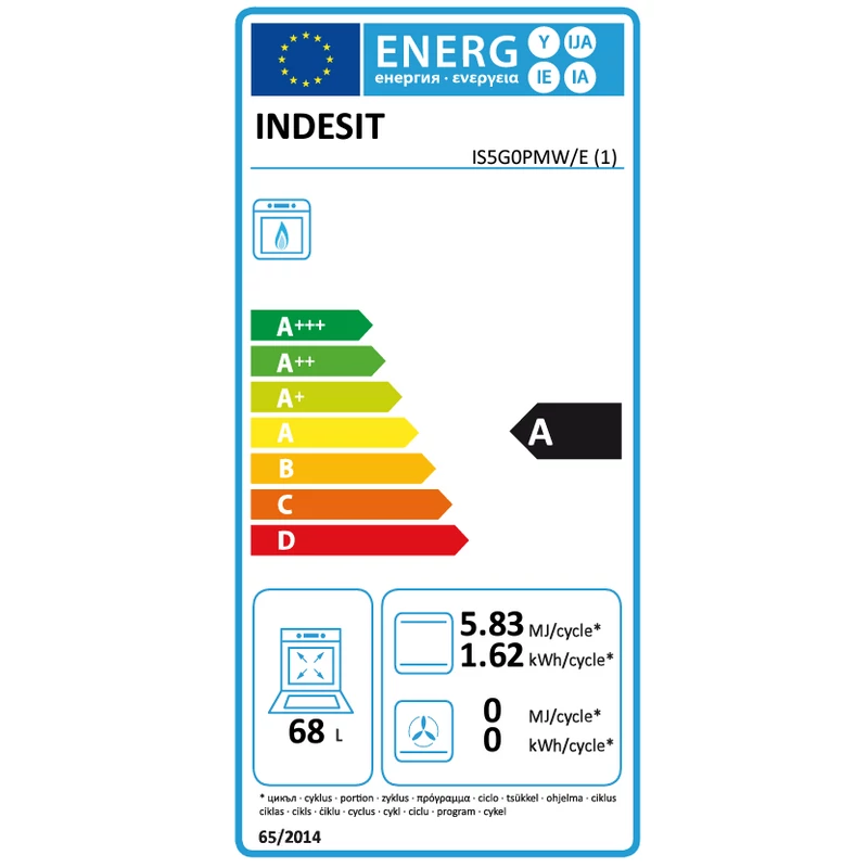 Indesit IS5G0PMW/E gáztűzhely