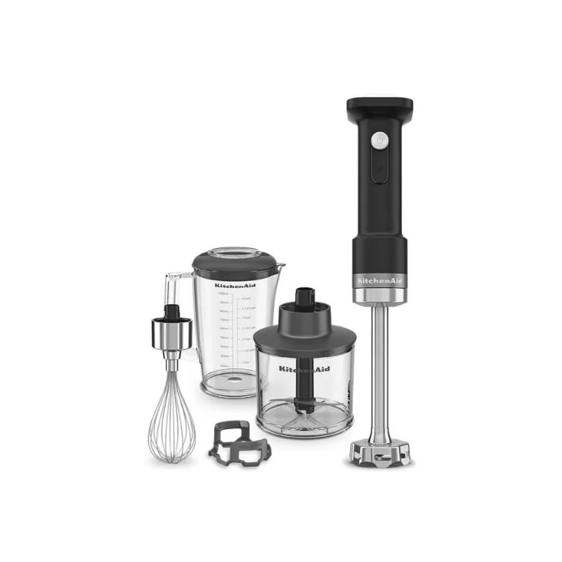 KitchenAid Go 5KHBRV05BM vezeték nélküli botmixer szett kiegészítőkkel fekete akkumulátor nélkül