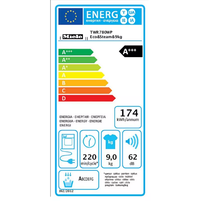 Miele TWR 780 WP Eco&Steam&9kg