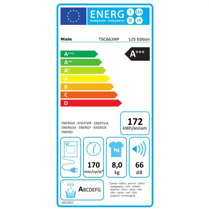 Miele TSC 663 WP EU1 LW EcoSpeed&8kg hőszivattyús szárítógép