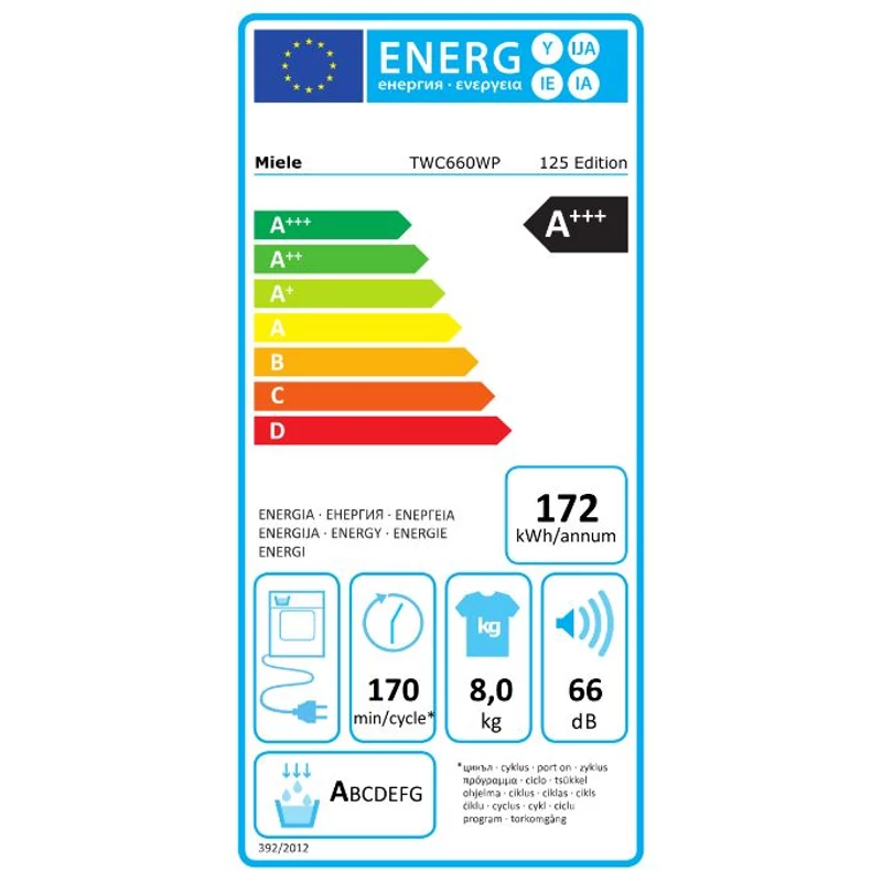 Miele TWC 660 WP EU1 LW EcoSpeed&8kg hőszivattyús szárítógép