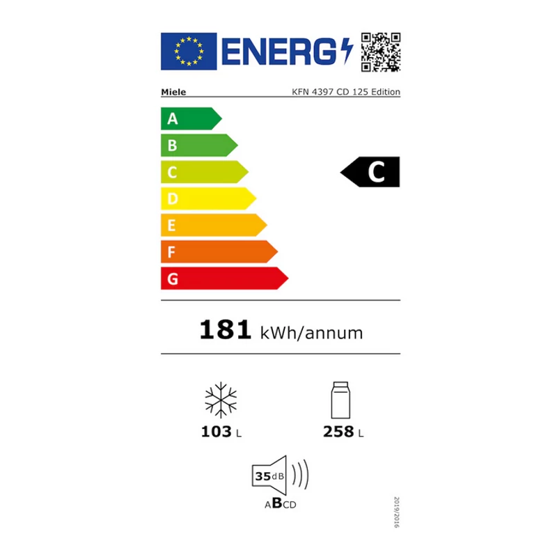 Miele KFN 4397 CD 125 Edition kombinált hűtőszekrény Nemesacél