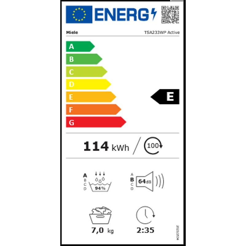 Miele TSA 233 WP EU1 LW Active hőszivattyús szárítógép