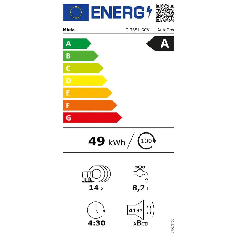 Miele G 7651 SCVi AutoDos teljesen integrált mosogatógép