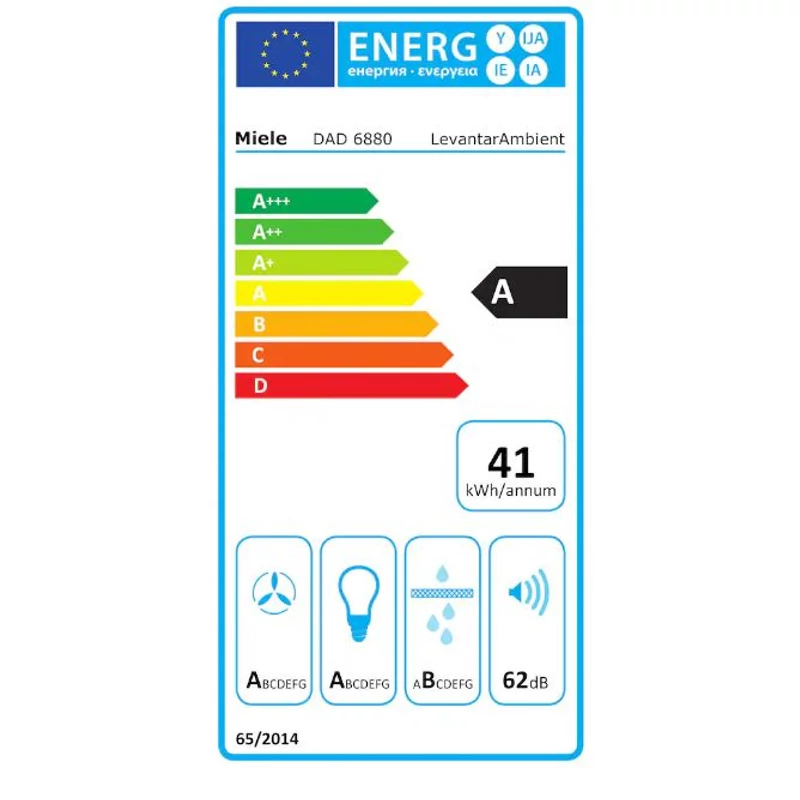 Miele DAD 6880 Levantar Ambient Obszidiánfekete pultba süllyeszthető páraelszívó