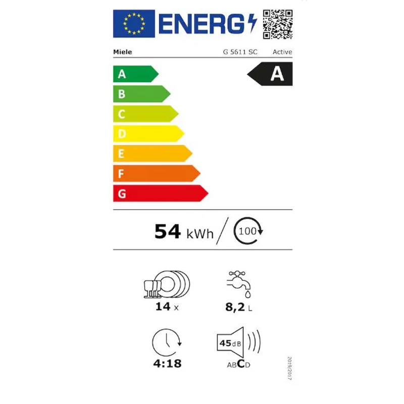 Miele G 5611 SC Active briliánsfehér  szabadon álló mosogatógép