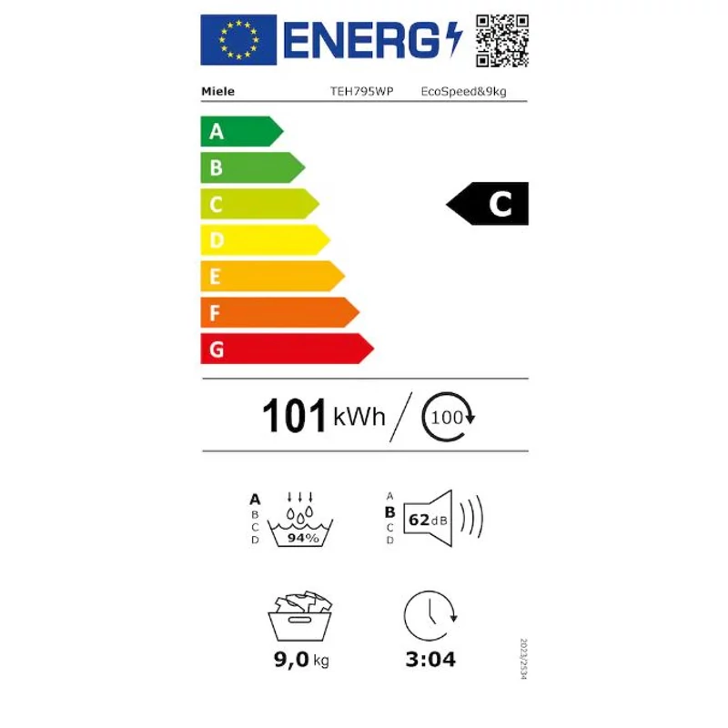 Miele TEH795WP EcoSpeed&9kg  Hőszivattyús Szárítógép