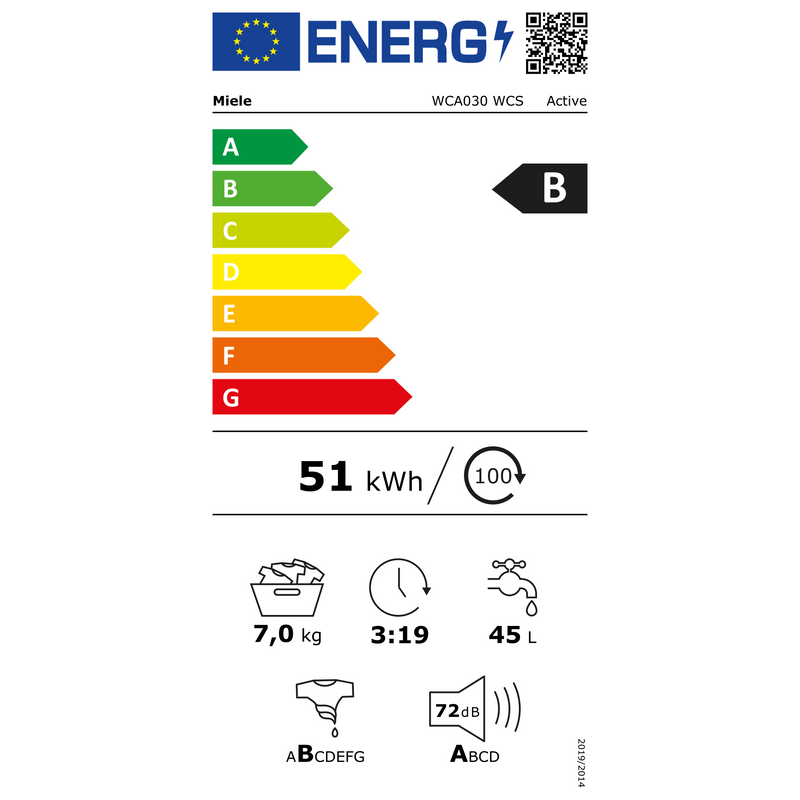 Miele WCA030 WCS Active W1 HU elöltöltős mosógép magyar panel