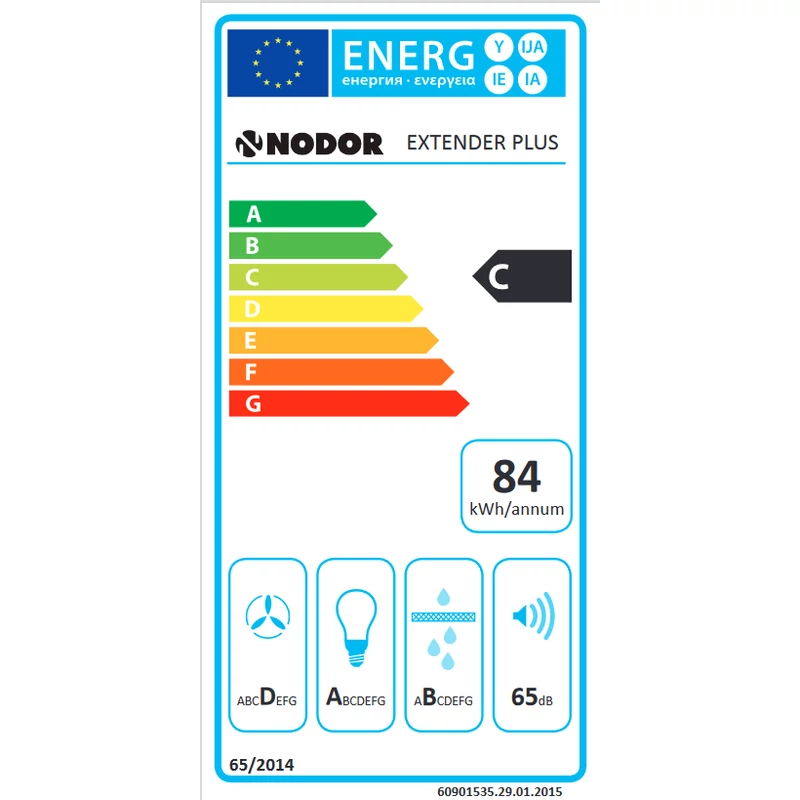NODOR NORBREEZE EXTENDER PLUS 90 INOX PÁRAELSZÍVÓ