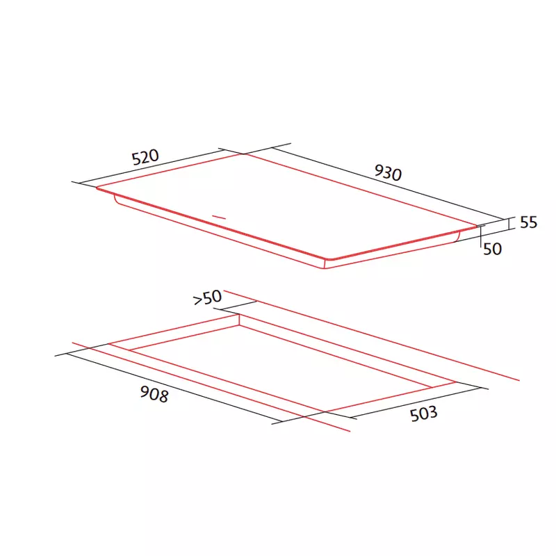 Nodor NorCook IH-N9205 BK beépíthető moduláris indukciós lap 90cm