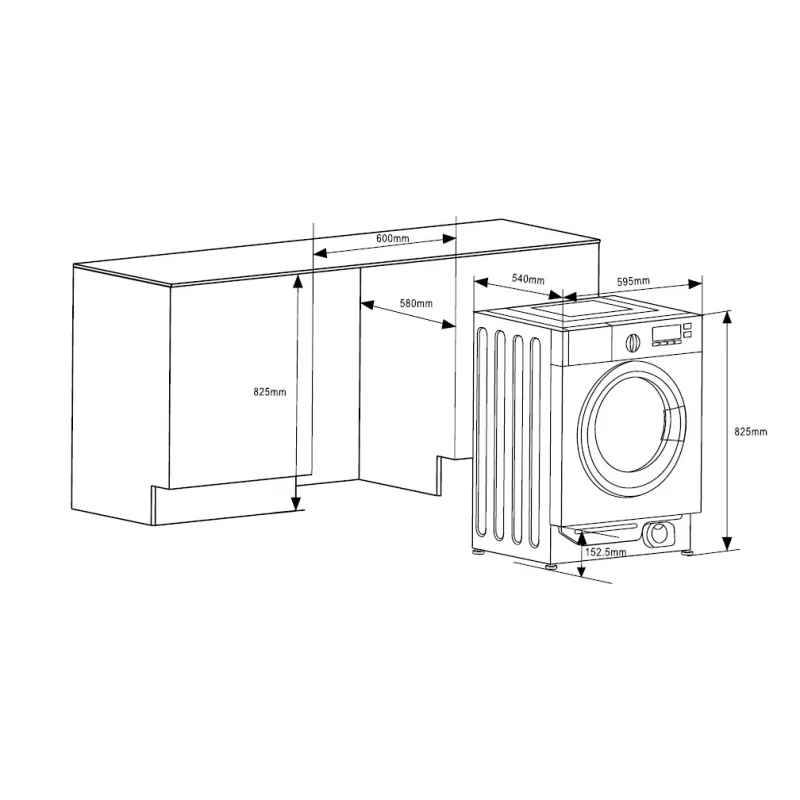 Nodor NorCare WD-1480 I/A beépíthető mosó-szárítógép 8/6kg 1400f/p 4198