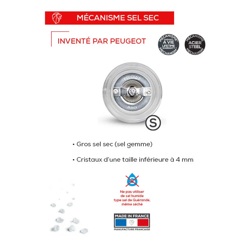 Peugeot Nancy acryl 12 cm sóőrlő