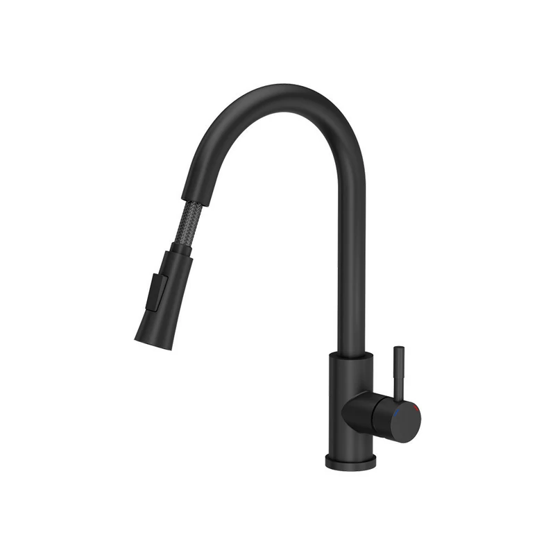 Quadron Julia íves csaptelep zuhanyfejjel pure carbon 1374
