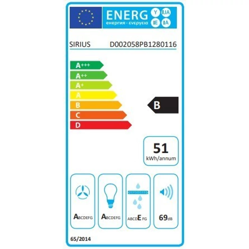SIRIUS S-DD2/L EM Inox 58cm Pultba építhető páraelszívó (MOTOR NÉLKÜL)