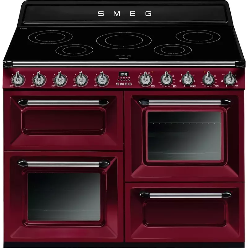 Smeg TR4110IRW szabadonálló tűzhely vörösbor készülékszín 110cm széles