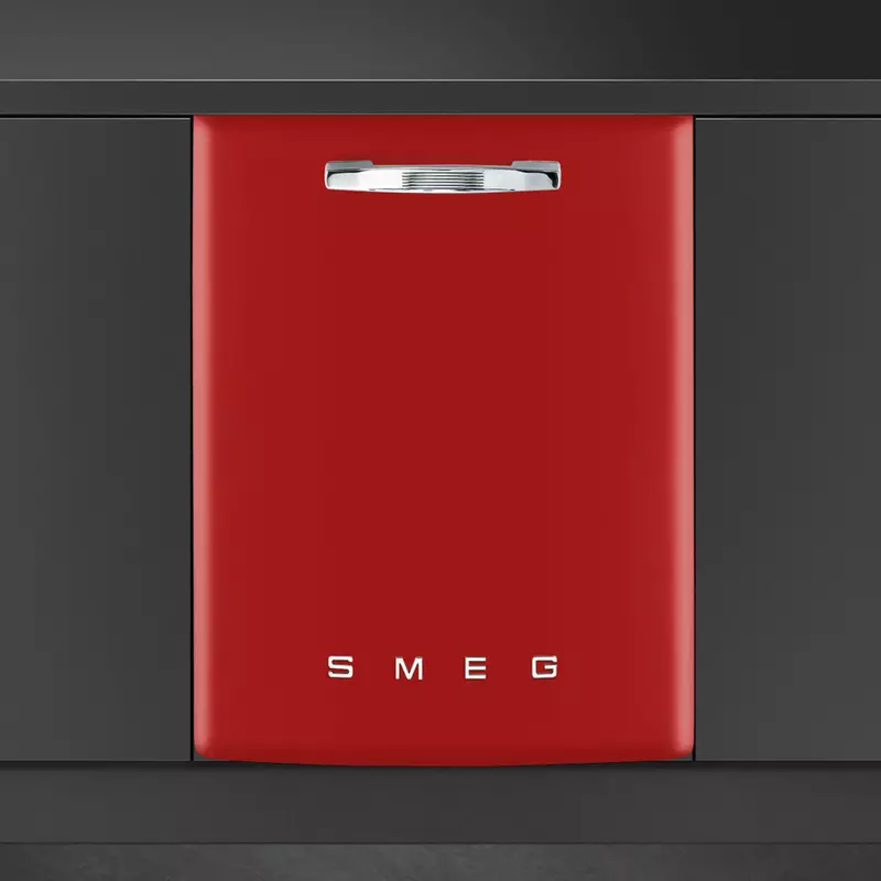 Smeg STFABRD3 beépíthető mosogatógép piros 60cm 50-es évek stílusa