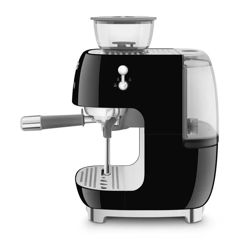 Smeg EGF03BLEU őrlővel kombinált espresso kávéfőző retro fekete