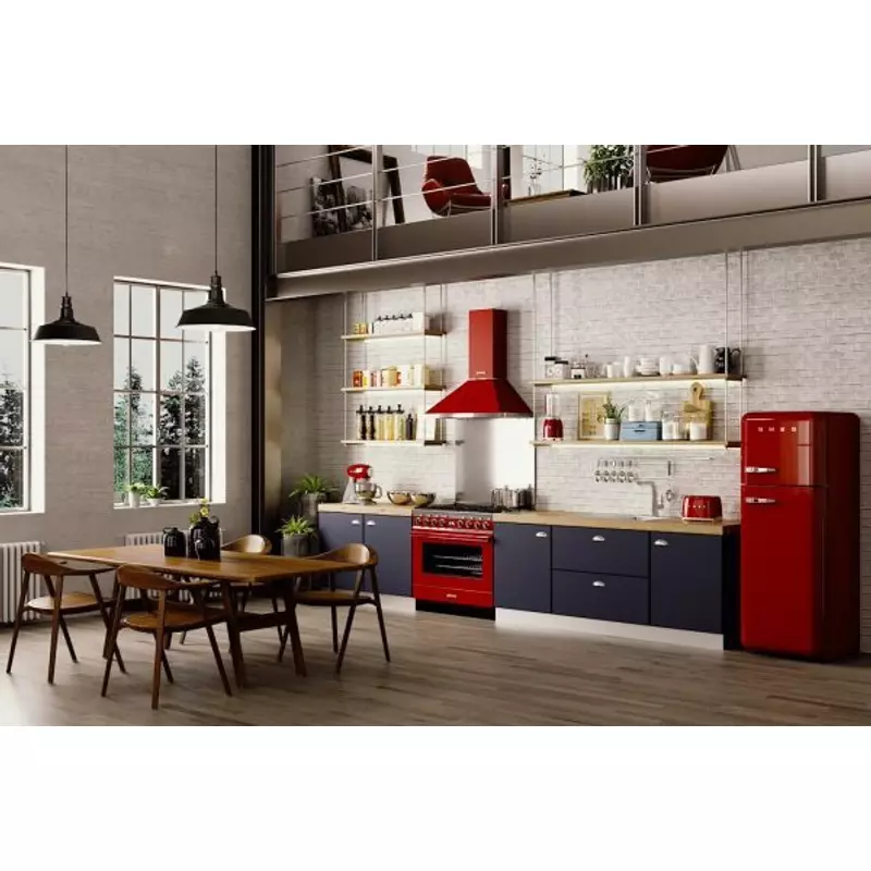 Smeg CPF9GPR Portofino kombinált tűzhely piros 90cm