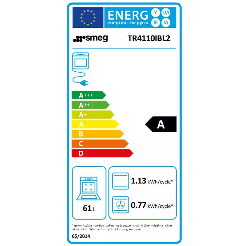 Smeg TR4110IBL2 Victoria szabadonálló tűzhely fekete 3 sütőtér 110cm széles