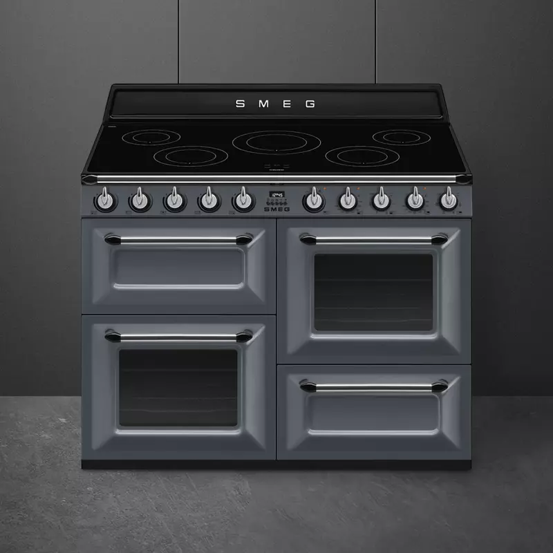 Smeg TR4110IGR2 Victoria szabadonálló tűzhely palaszürke 3 sütőtér 110cm széles