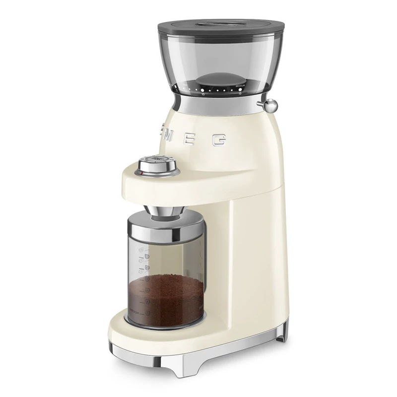 Smeg CGF03CREU félprofesszionális kávédaráló retro 150W bézs