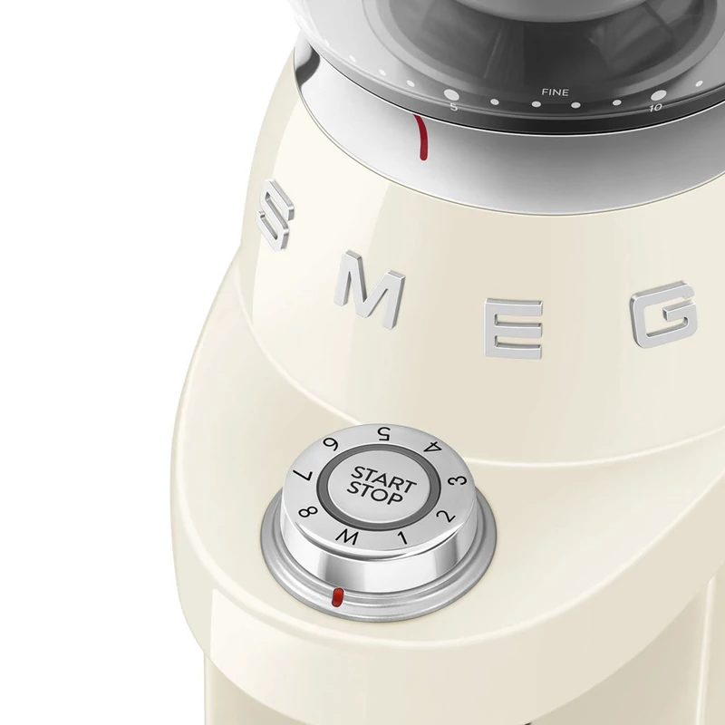 Smeg CGF03CREU félprofesszionális kávédaráló retro 150W bézs