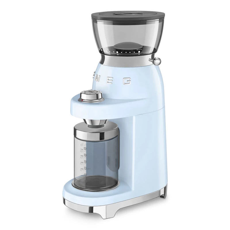 Smeg CGF03PBEU félprofesszionális kávédaráló retro 150W világoskék