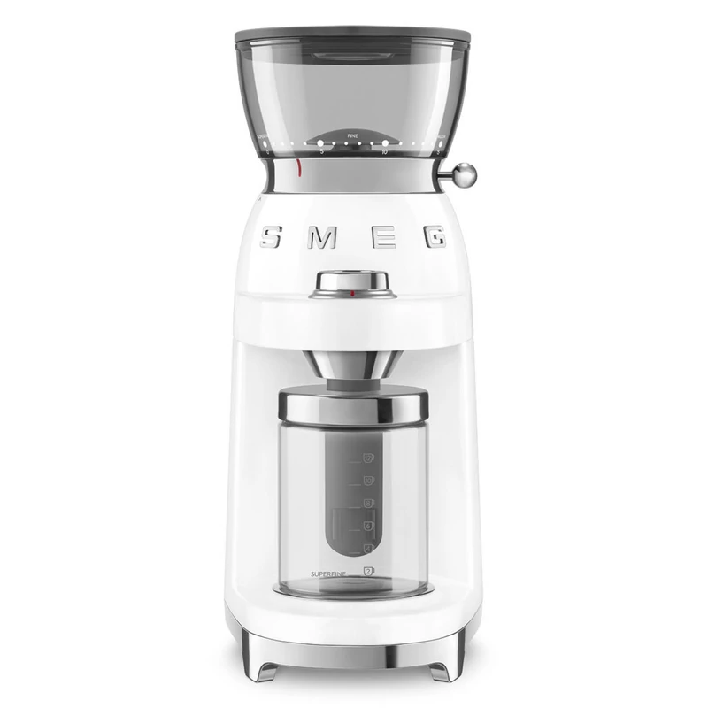 Smeg CGF03WHEU félprofesszionális kávédaráló retro 150W fehér